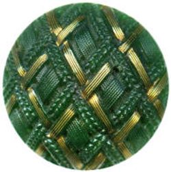 22-1.4 Interlaced Designs (weave) - green glass with gold luster